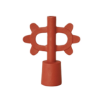 Aluminum Scalloped Taper Holder- Terra-cotta