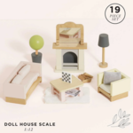 Le Toy Van Wooden Doll House Living Room Furniture