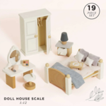 Le Toy Van Wooden Doll House Bedroom Furniture