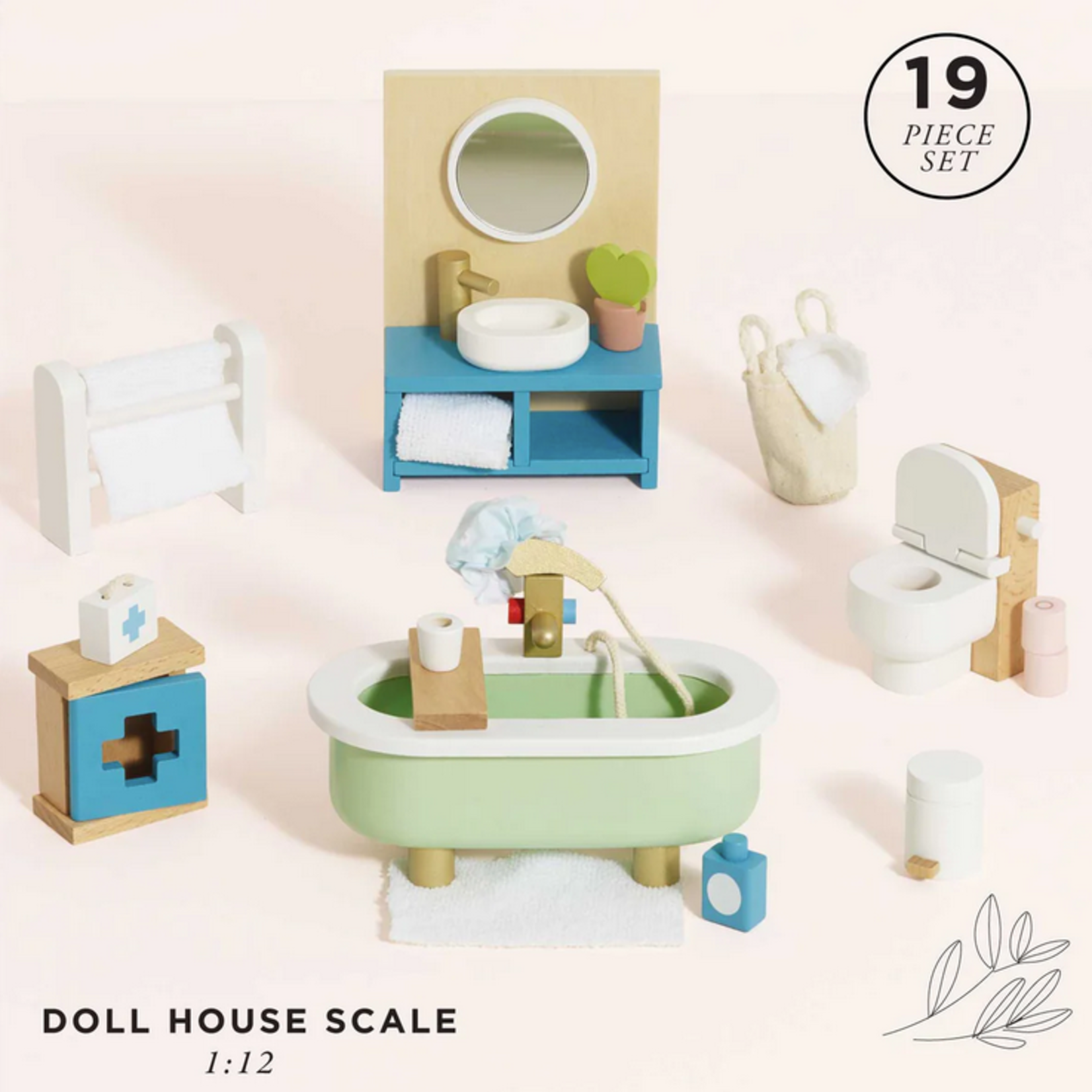 Le Toy Van Wooden Doll House Bathroom Furniture