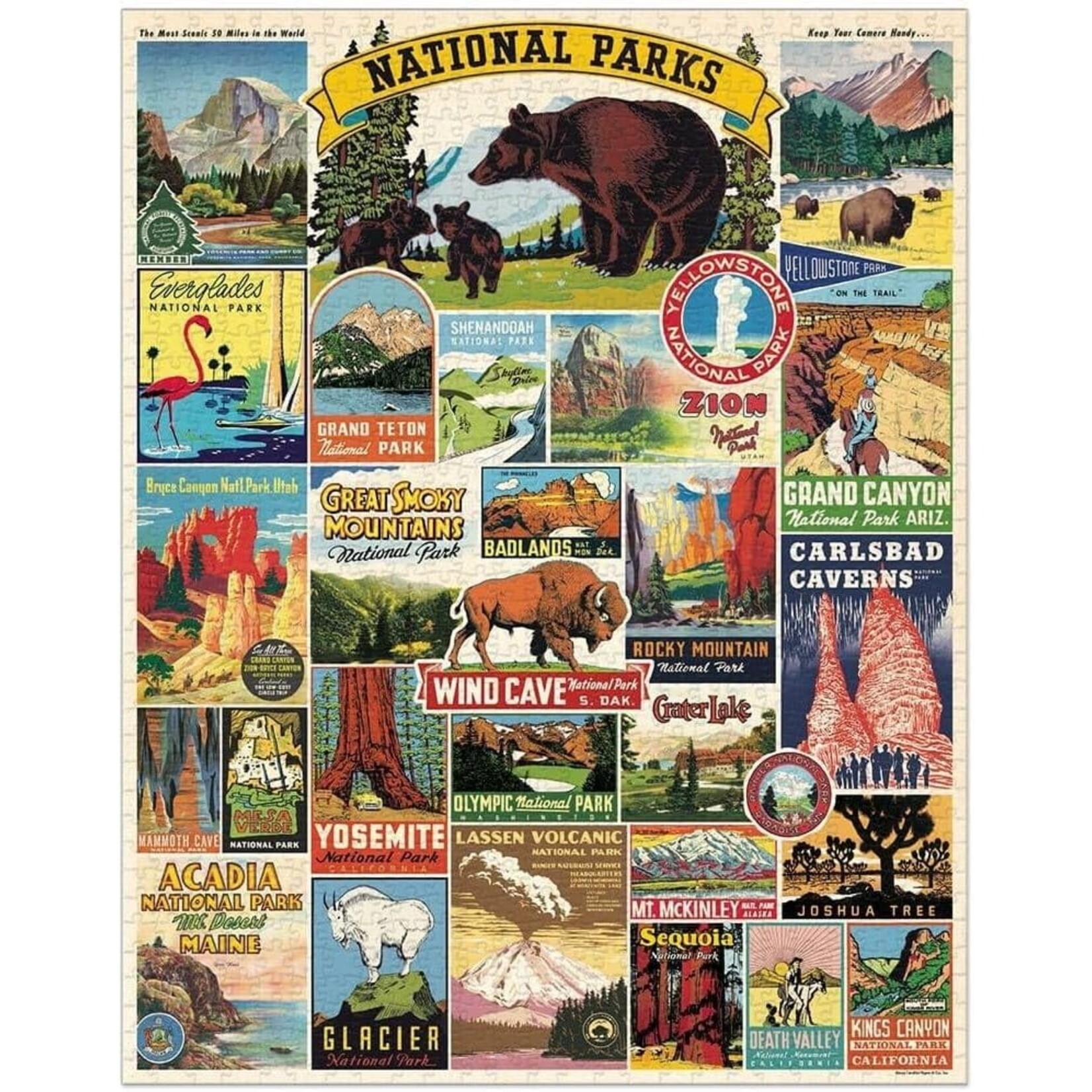 Cavallini Papers National Parks 1000 pc Puzzle