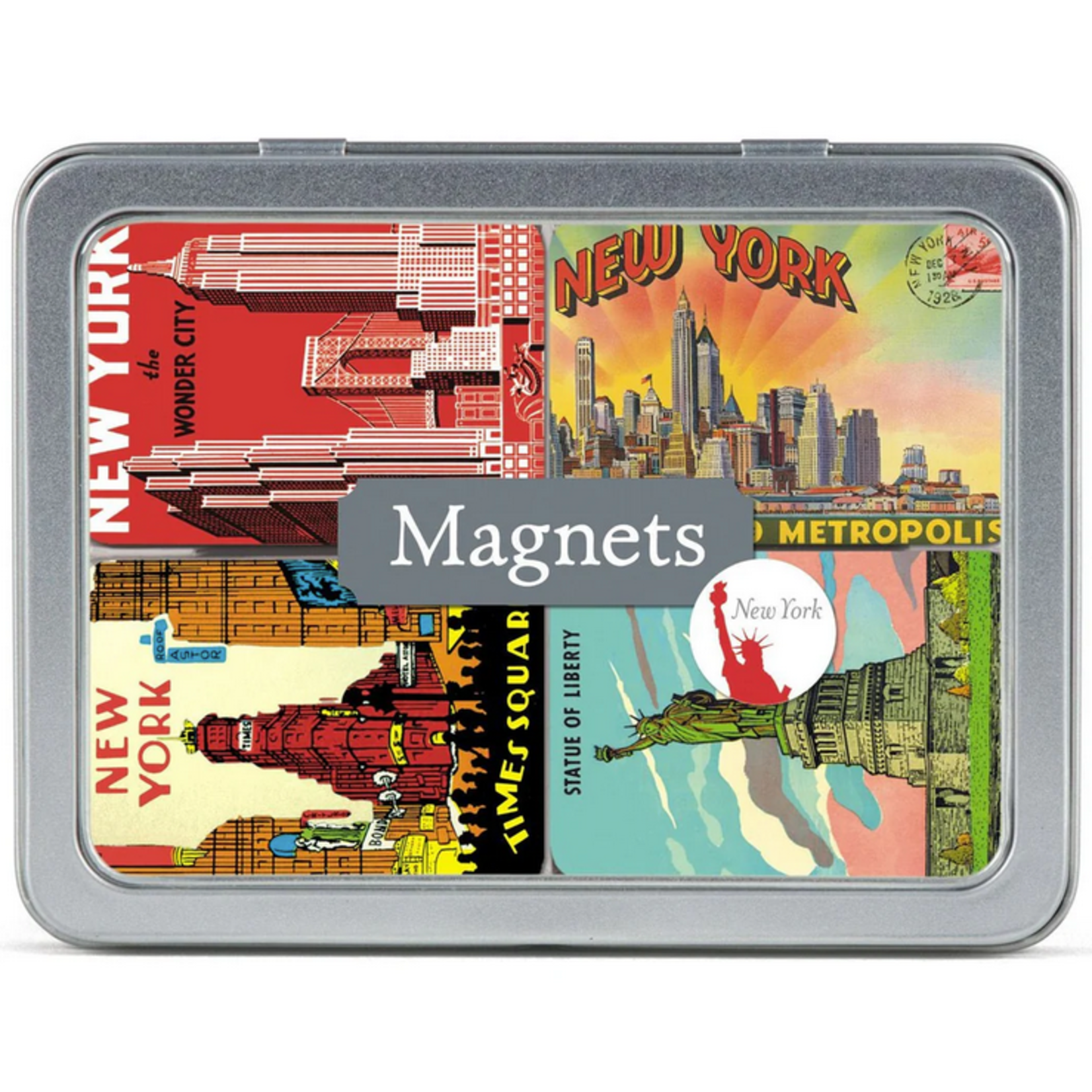 Cavallini Papers New York Magnets Tin Set of 24
