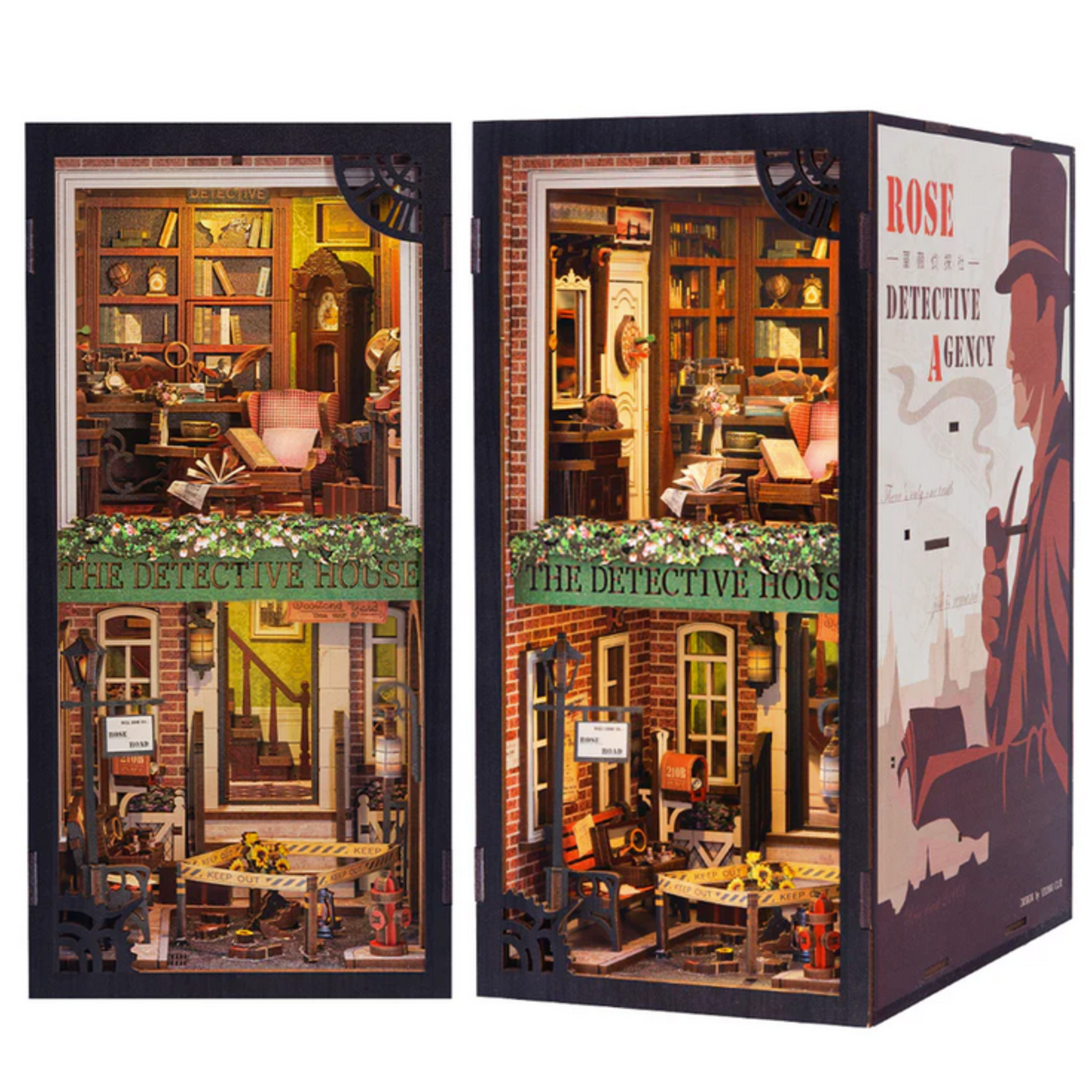 Hands Craft DIY Rose Detective Agency Book Nook Kit w/ Dustcover