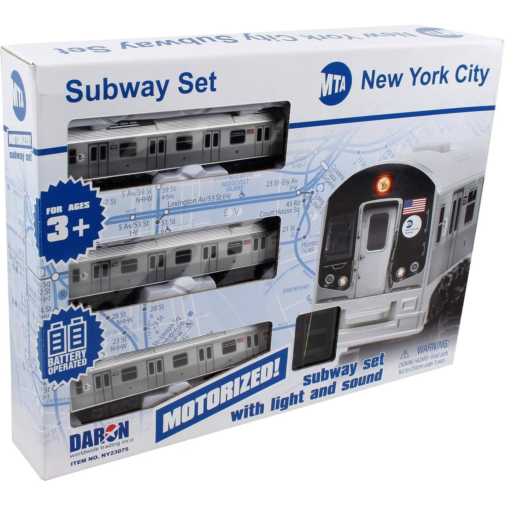 Daron Worldwide Trading MTA Motorized 3 Piece Train w/ Track