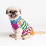 Verloop Pattern Patch Dog Sweater- XS Rainbow
