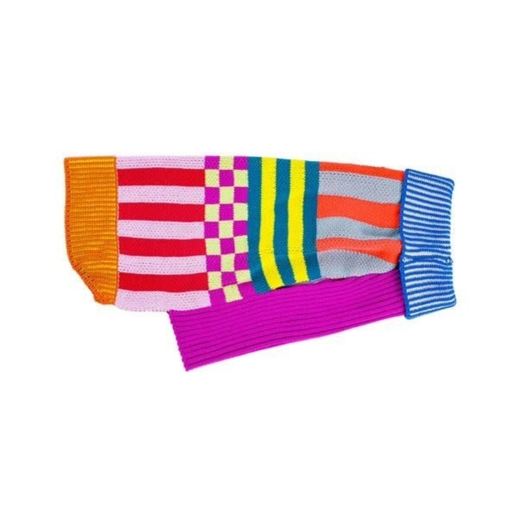 Verloop Pattern Patch Dog Sweater- XS Rainbow