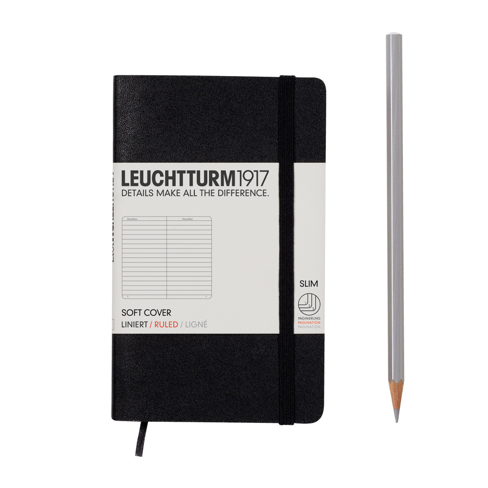Leuchtturm1917 Pocket (A6) Softcover- Black Ruled