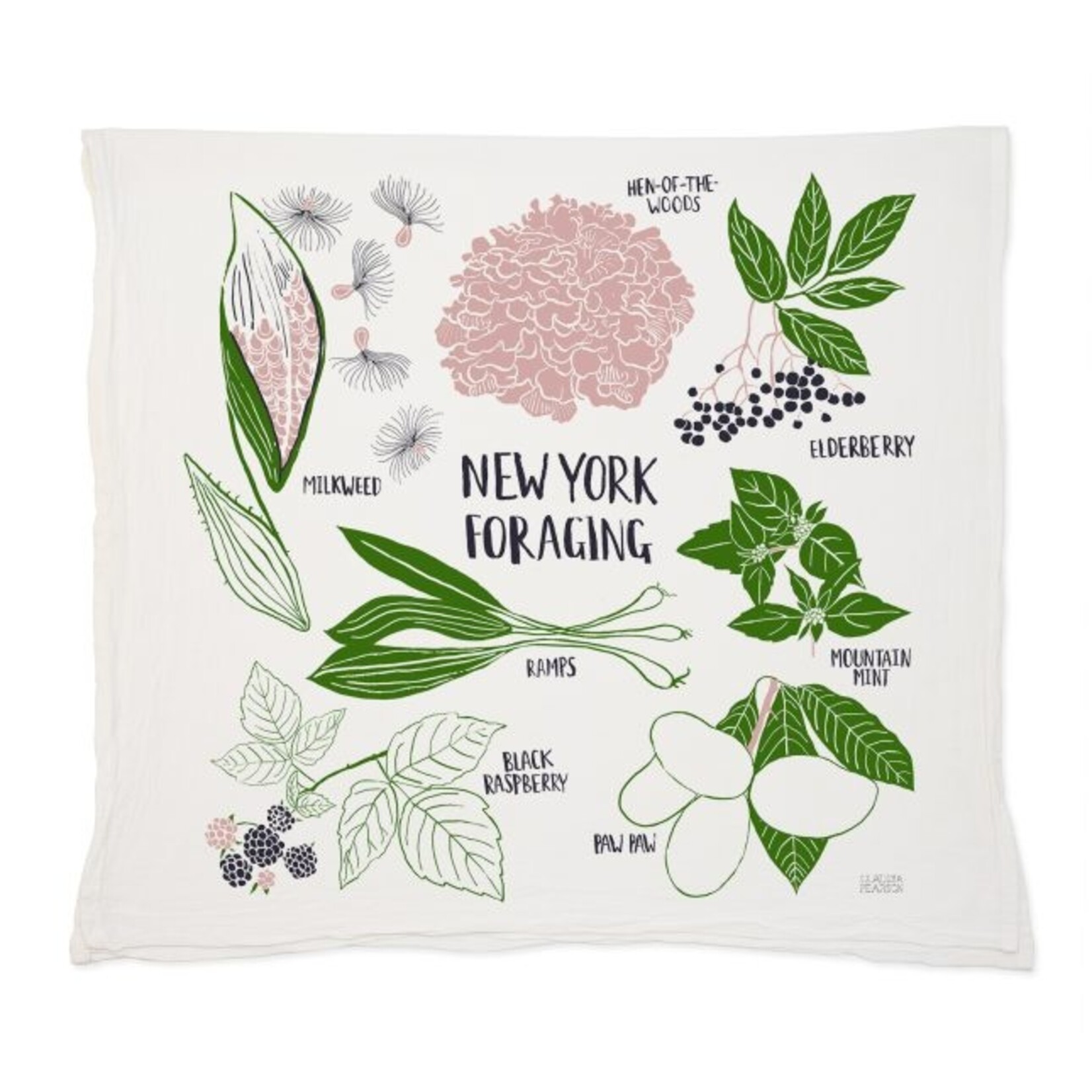 Claudia Pearson Field Guide Tea Towel: Forage New York