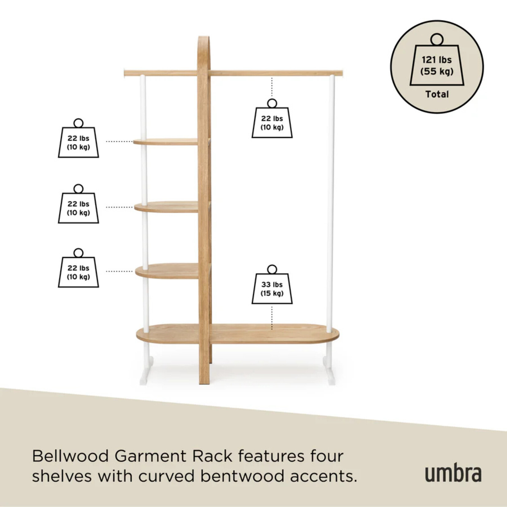 Bellwood Garment Rack- Natural