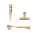 Brass Bag Clip Set