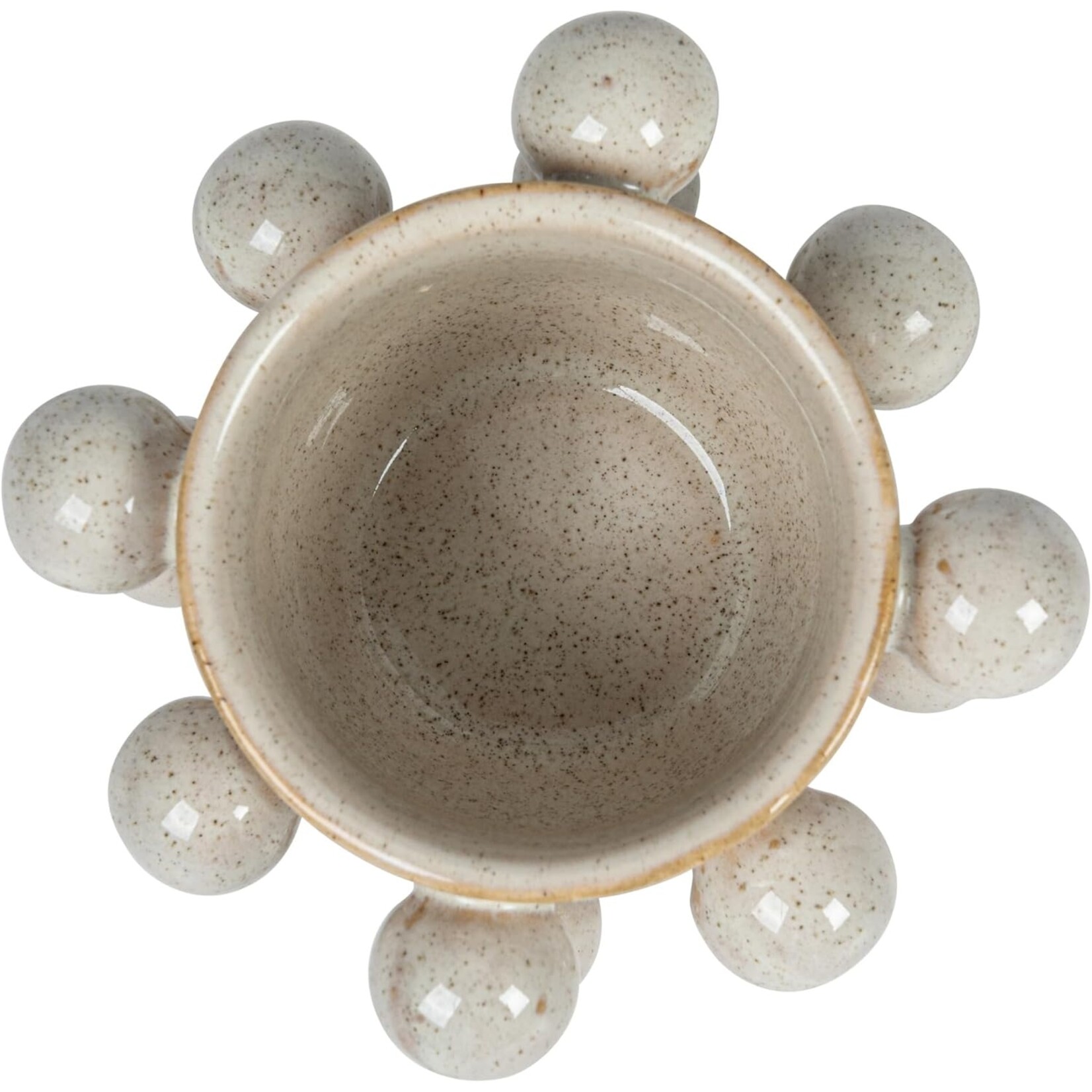 Stoneware Planter w/ Orbs