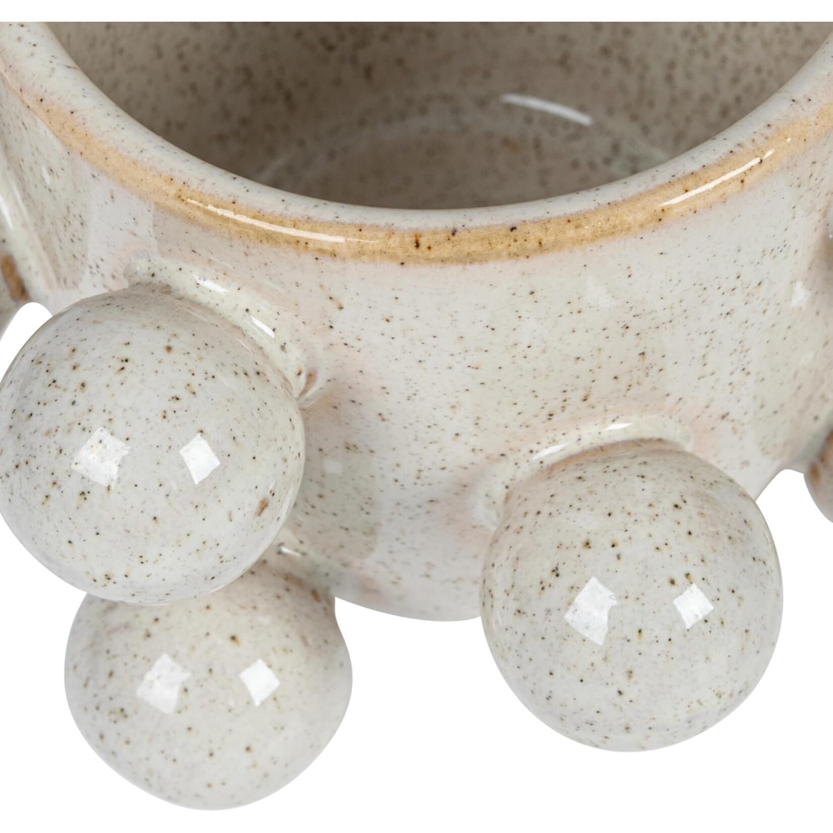 Stoneware Planter w/ Orbs