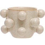 Stoneware Planter w/ Orbs