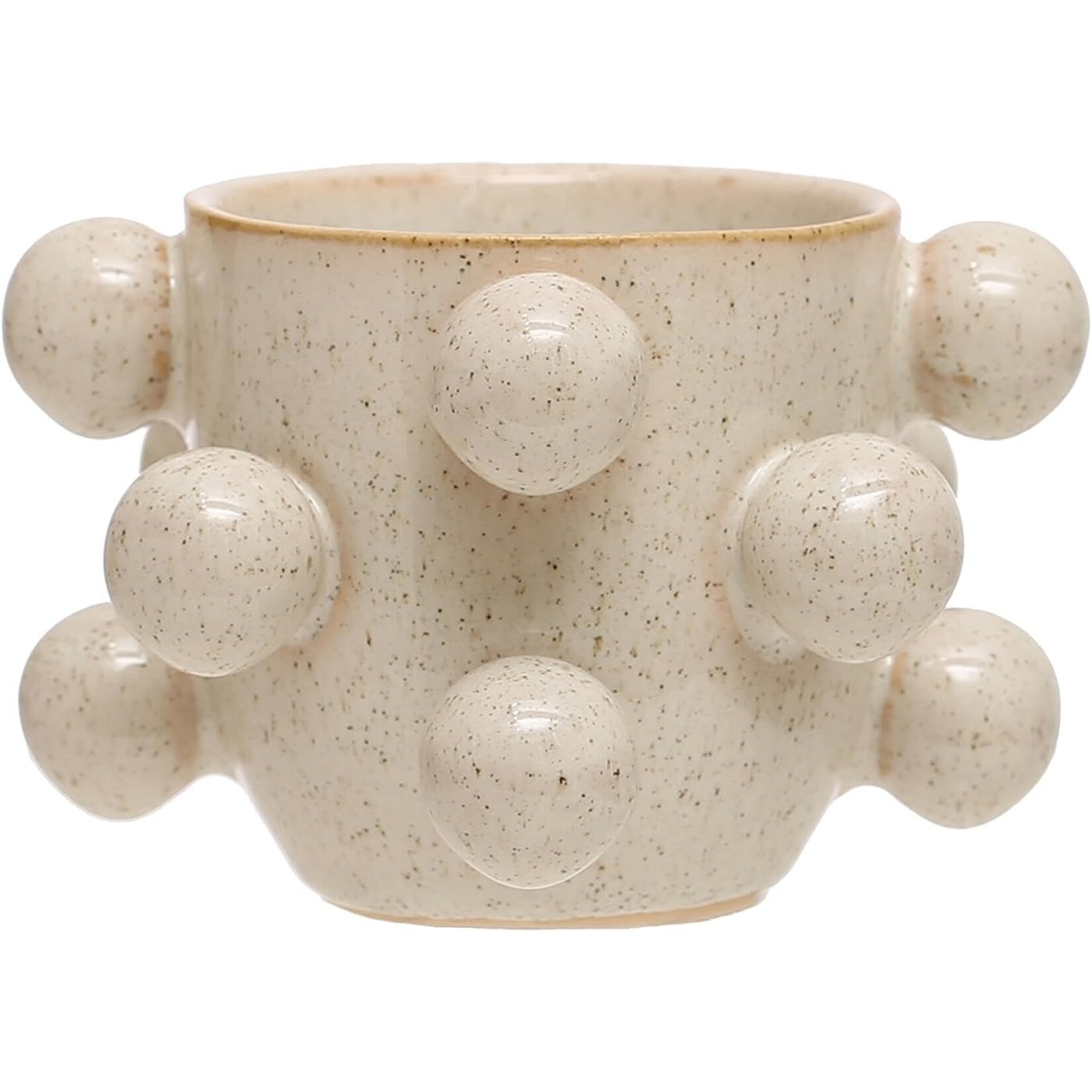 Stoneware Planter w/ Orbs