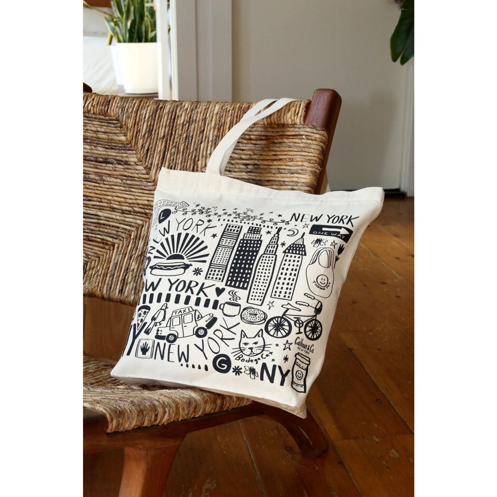 Calhoun &  Co New York City Canvas Tote Bag