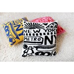 Calhoun &  Co New Yorker Throw Pillow Black and White