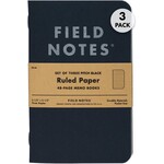Field Notes Lined Pitch Black Notebook