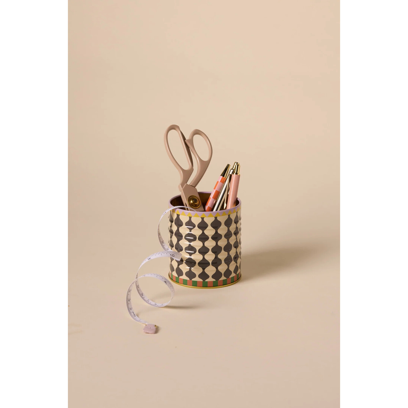 Designworks A Dopo Black & White Wavy Storage Tin