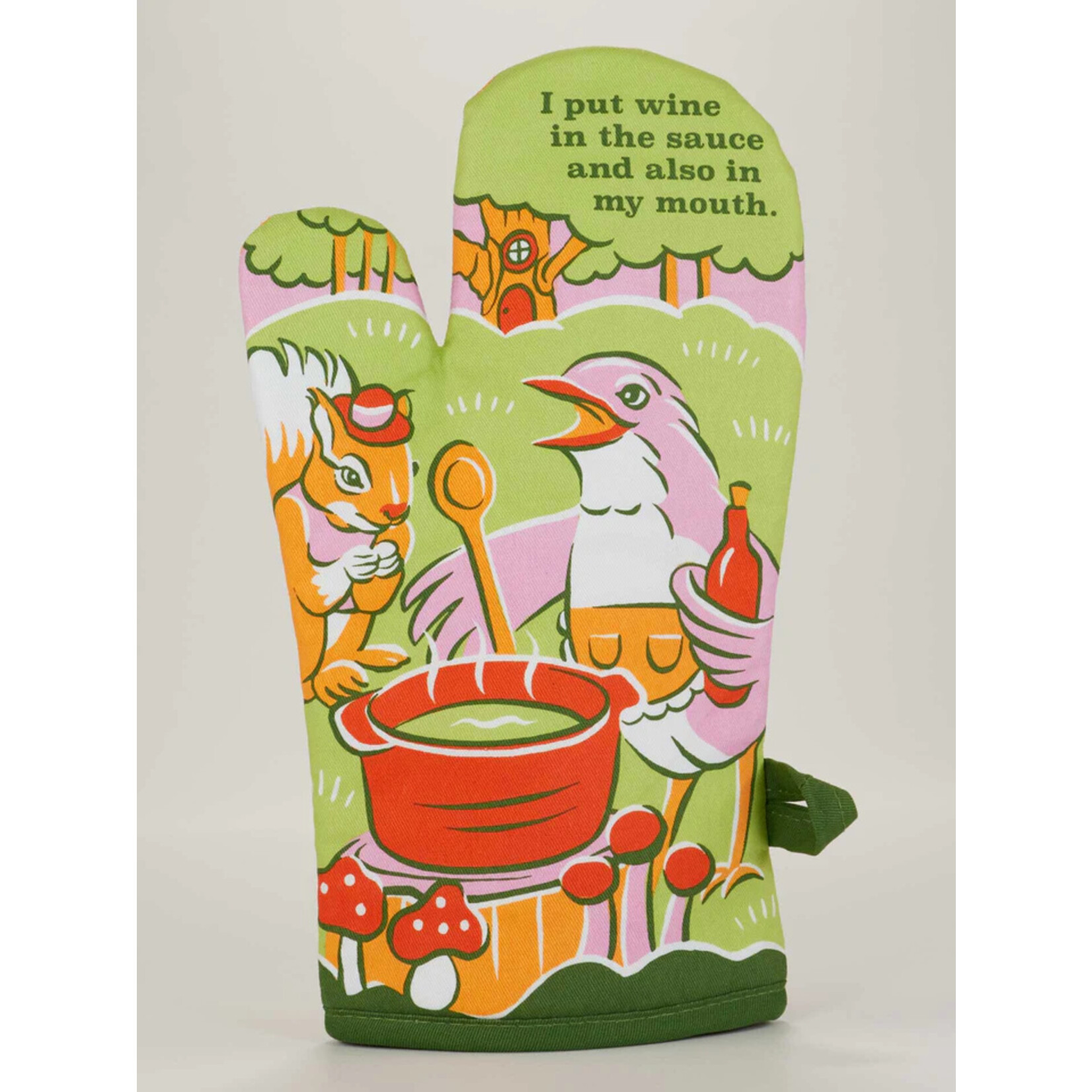 Blue Q Wine In My Mouth Oven Mitt