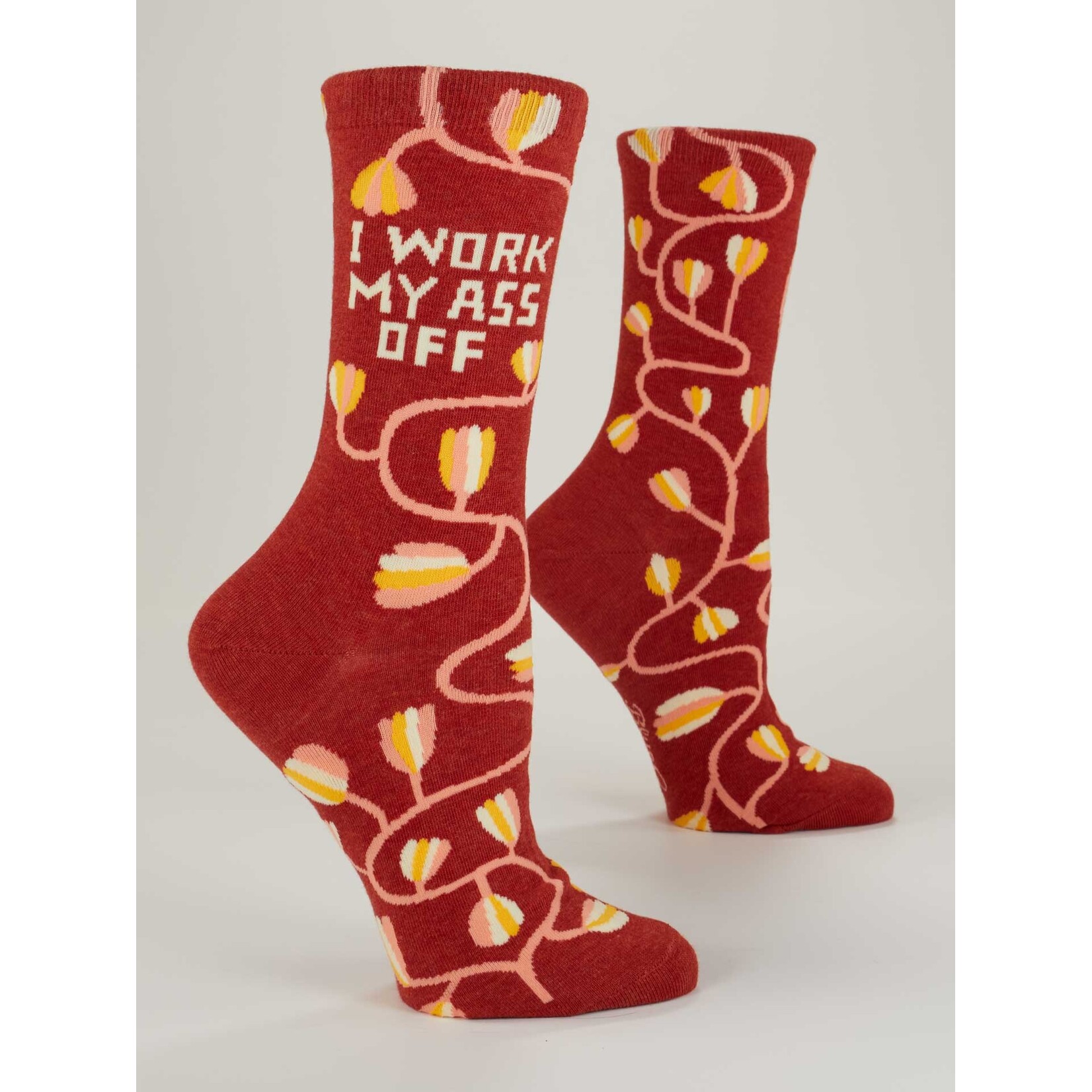 Blue Q Work My Ass Off Women's Crew Socks