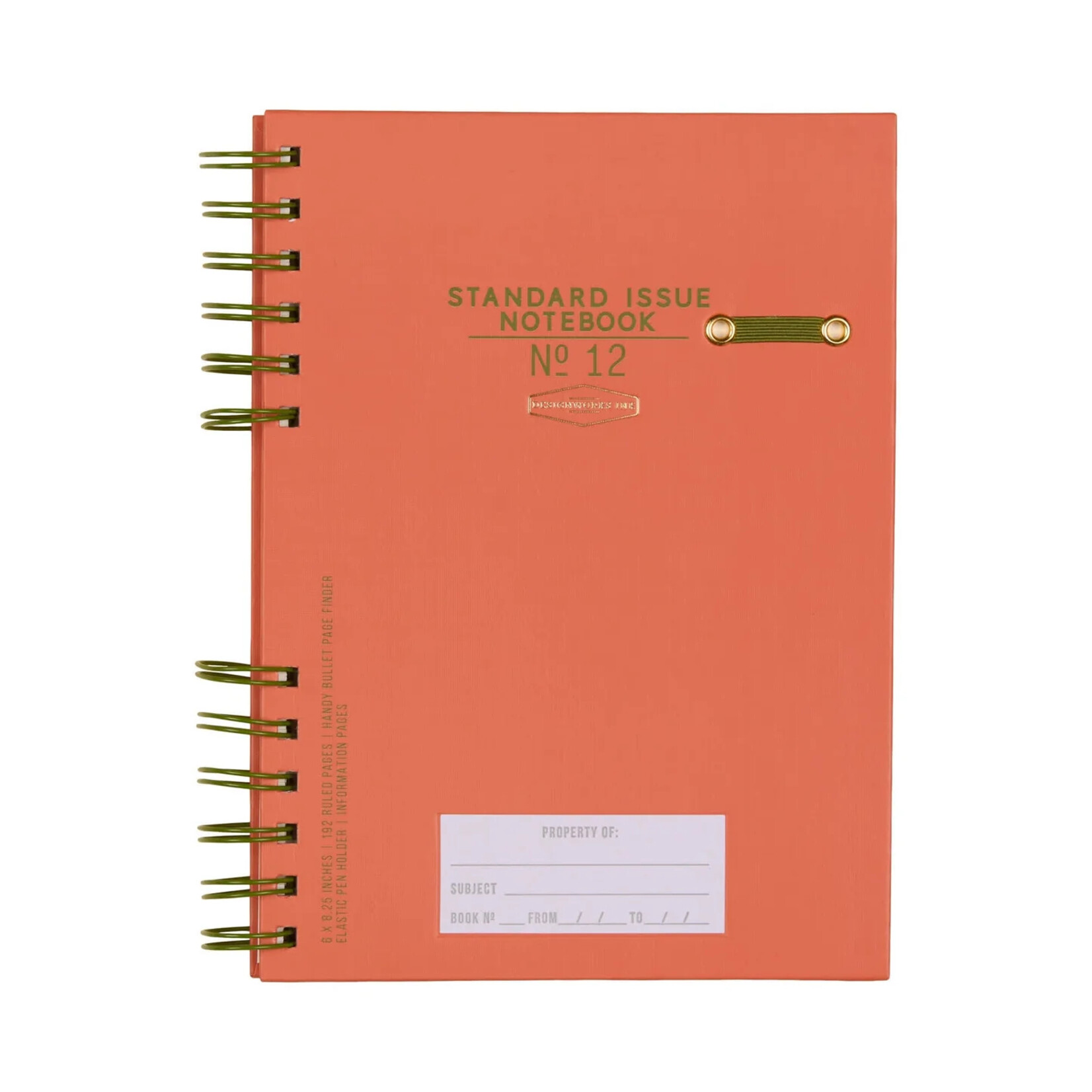 Designworks Army Green + Chili Sandard Issue No. 12 Planner Journal