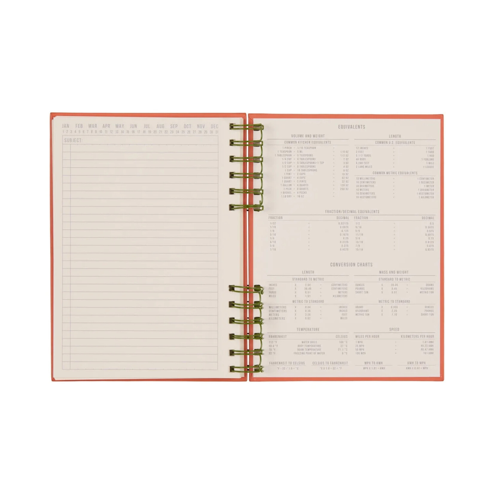 Designworks Army Green + Chili Sandard Issue No. 12 Planner Journal