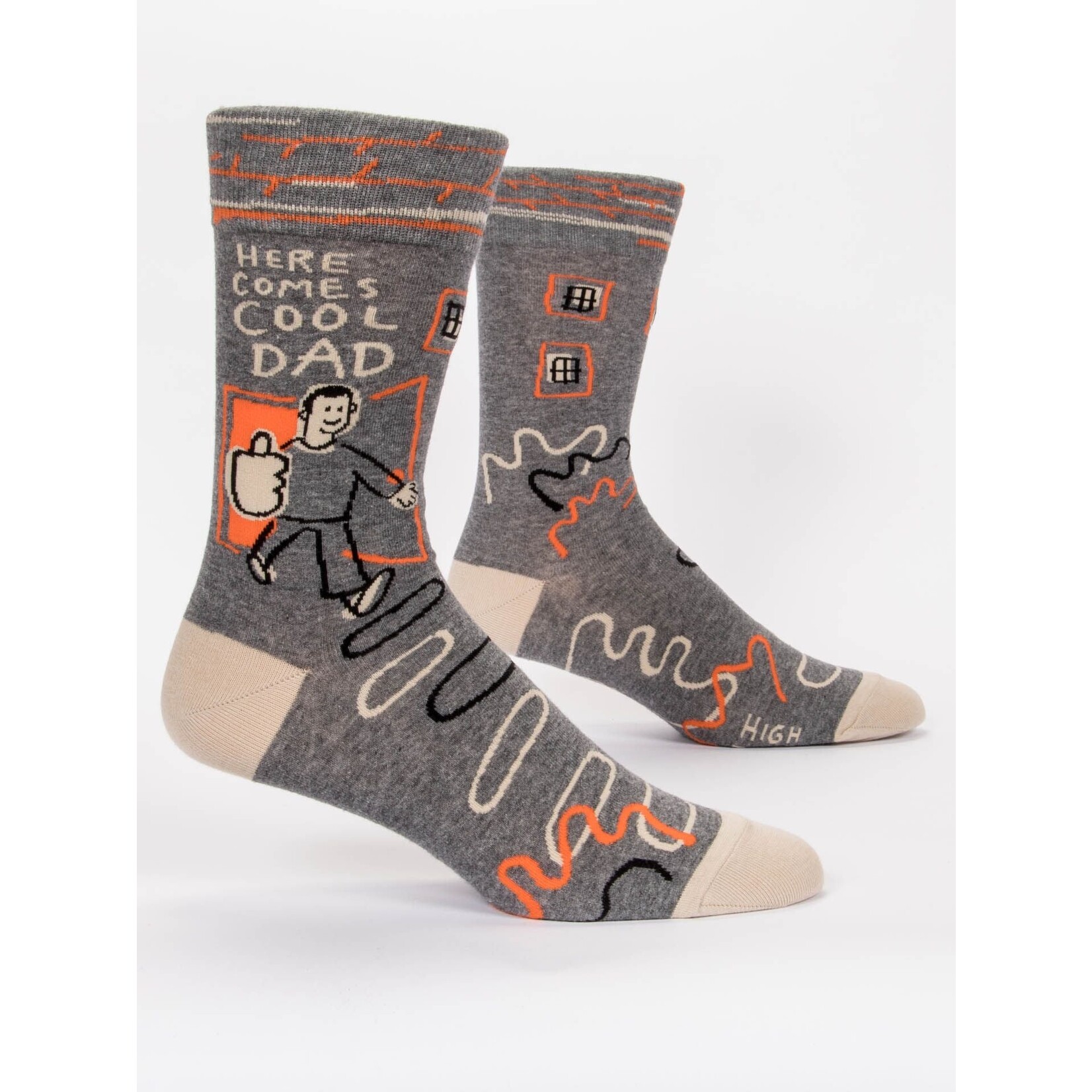 Blue Q Here Comes Cool Dad Men's Socks