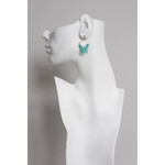 David Aubrey Jewelry Turquiose Glass Small Hoops