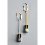 David Aubrey Jewelry Jet Glass Tri-Post Earrings