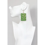 David Aubrey Jewelry Green Enameled Earrings