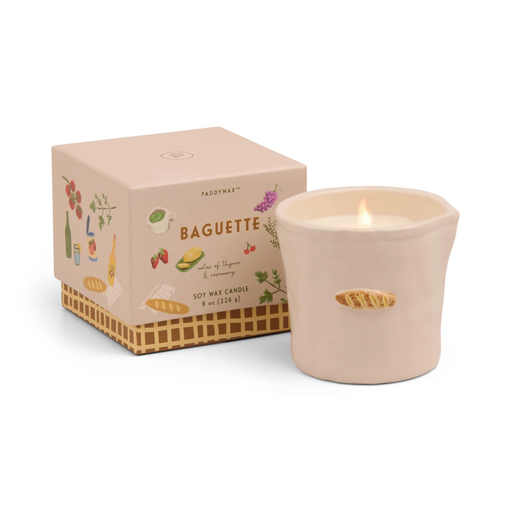 Paddywax Bistro Ceramic Candle- French Baguette