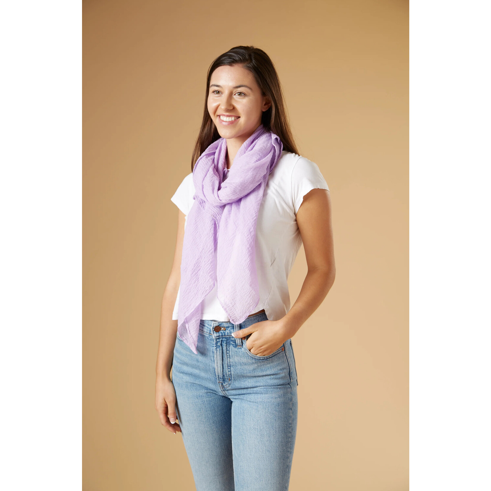 Hadley Wren Insect Shield Scarf- Lilac