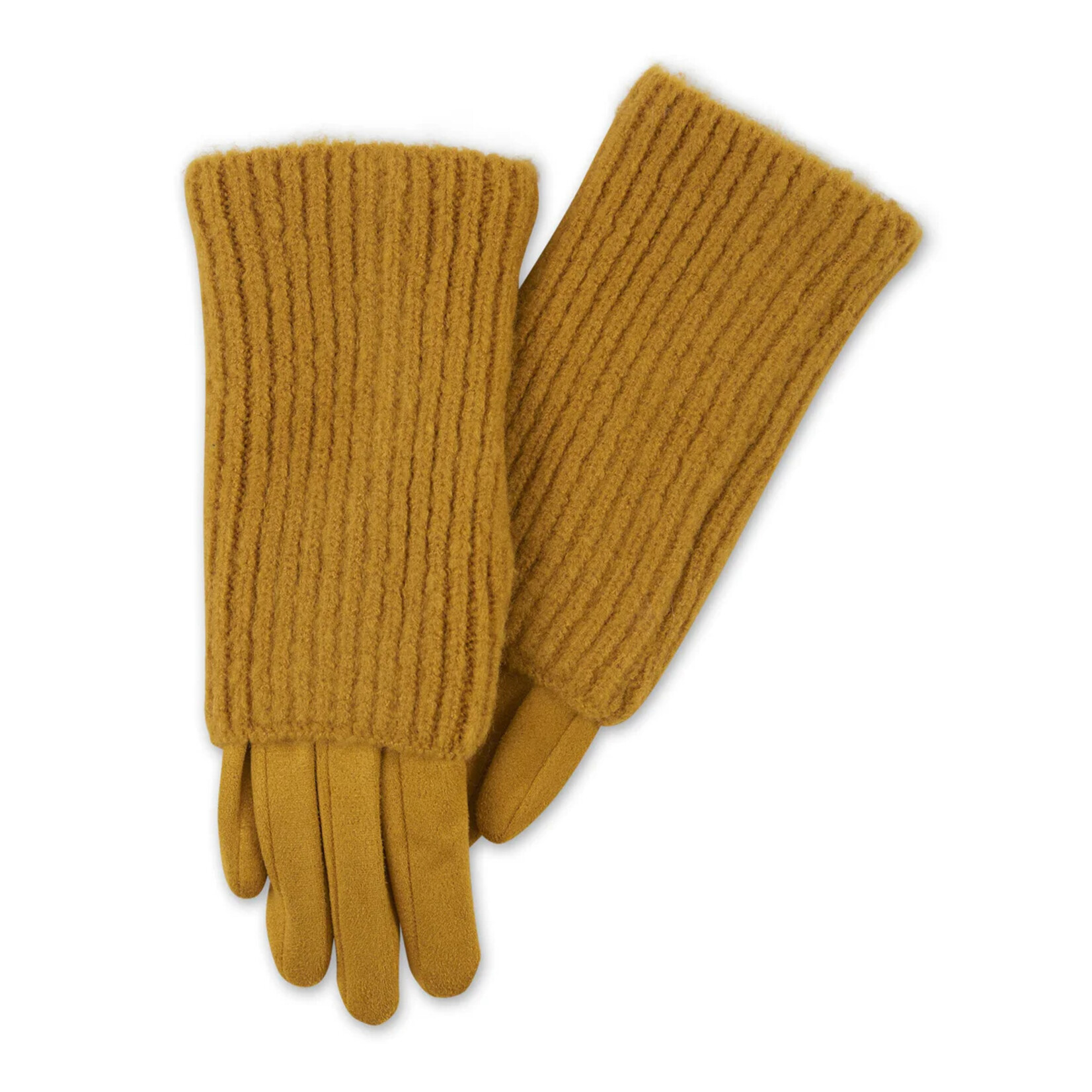Hadley Wren Three-in-One Knit Gloves- Mustard