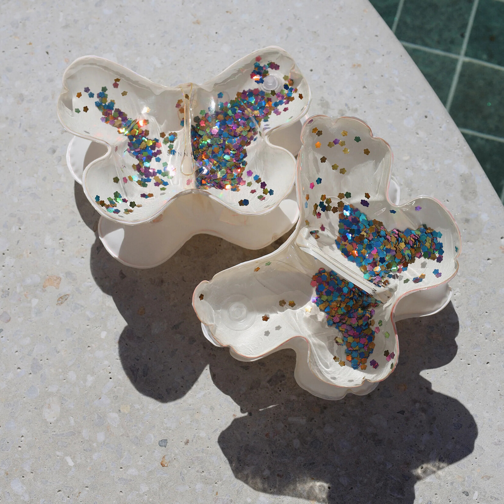 Sunnylife Inflatable Arm Bands- Cotton Candy Glitter