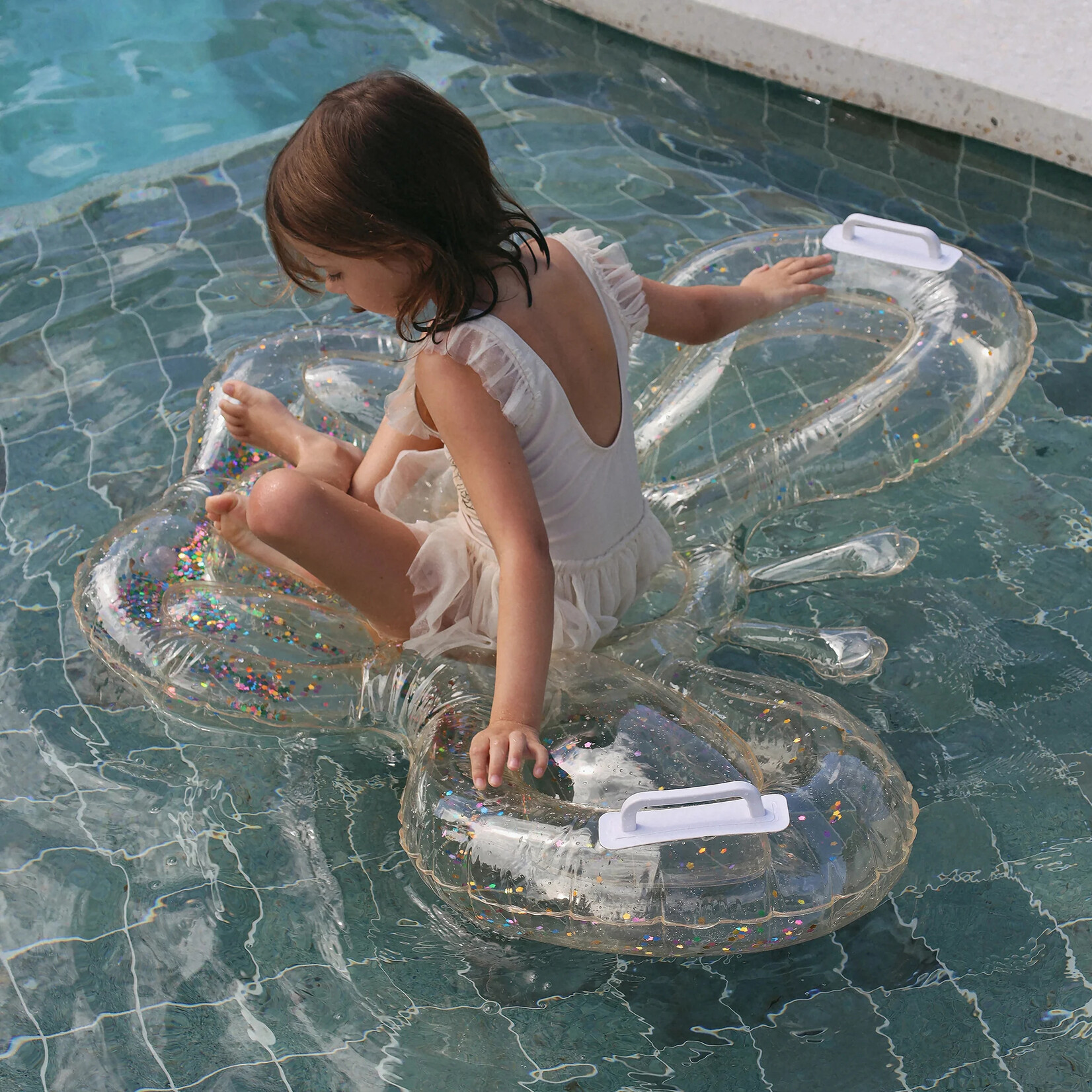 Sunnylife Kids Lie-On Float- Cotton Candy Glitter Butterfly