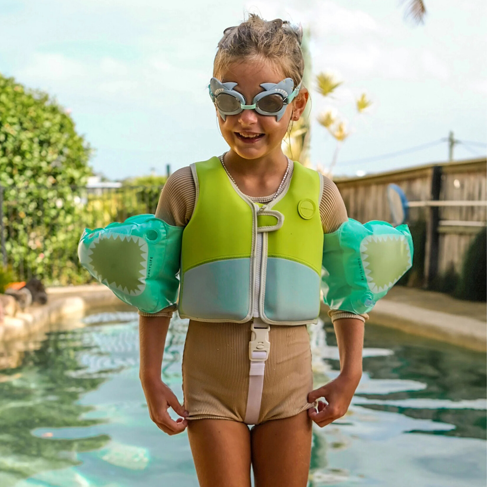 Sunnylife Swim Goggles- Salty the Shark