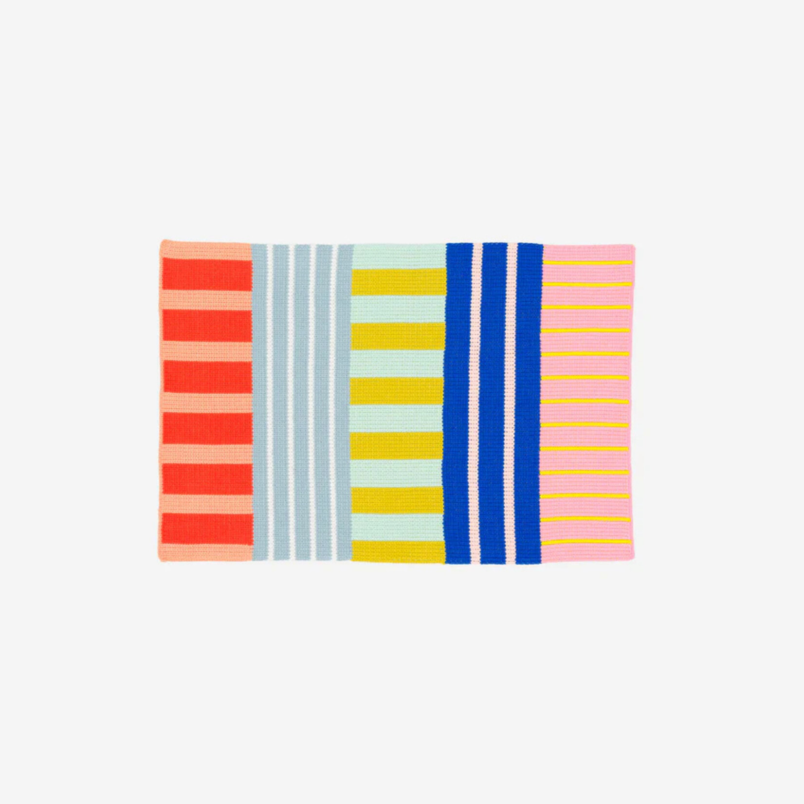 Verloop Patchwork Stripe Mini Rug- Rainbow