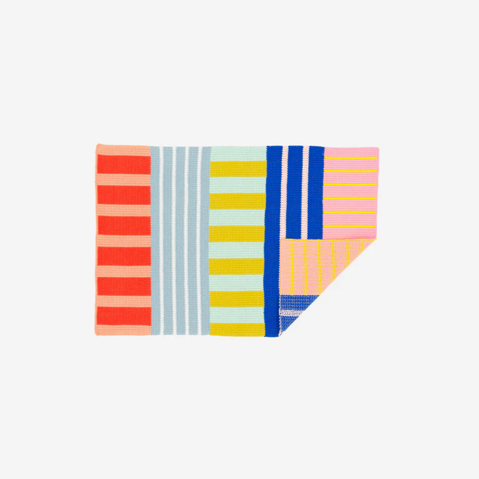 Verloop Patchwork Stripe Mini Rug- Rainbow