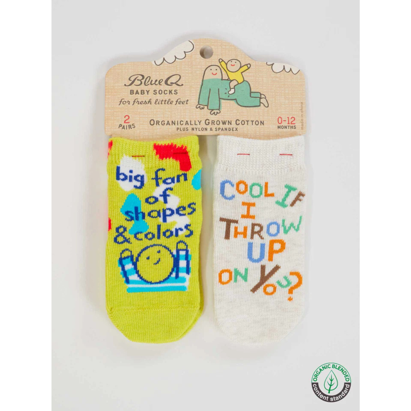 Blue Q Shapes Colors/ Throw Up Baby Socks