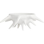 Coarse Resin Bowl w/ Spikes, Volcano Finish- Matte White