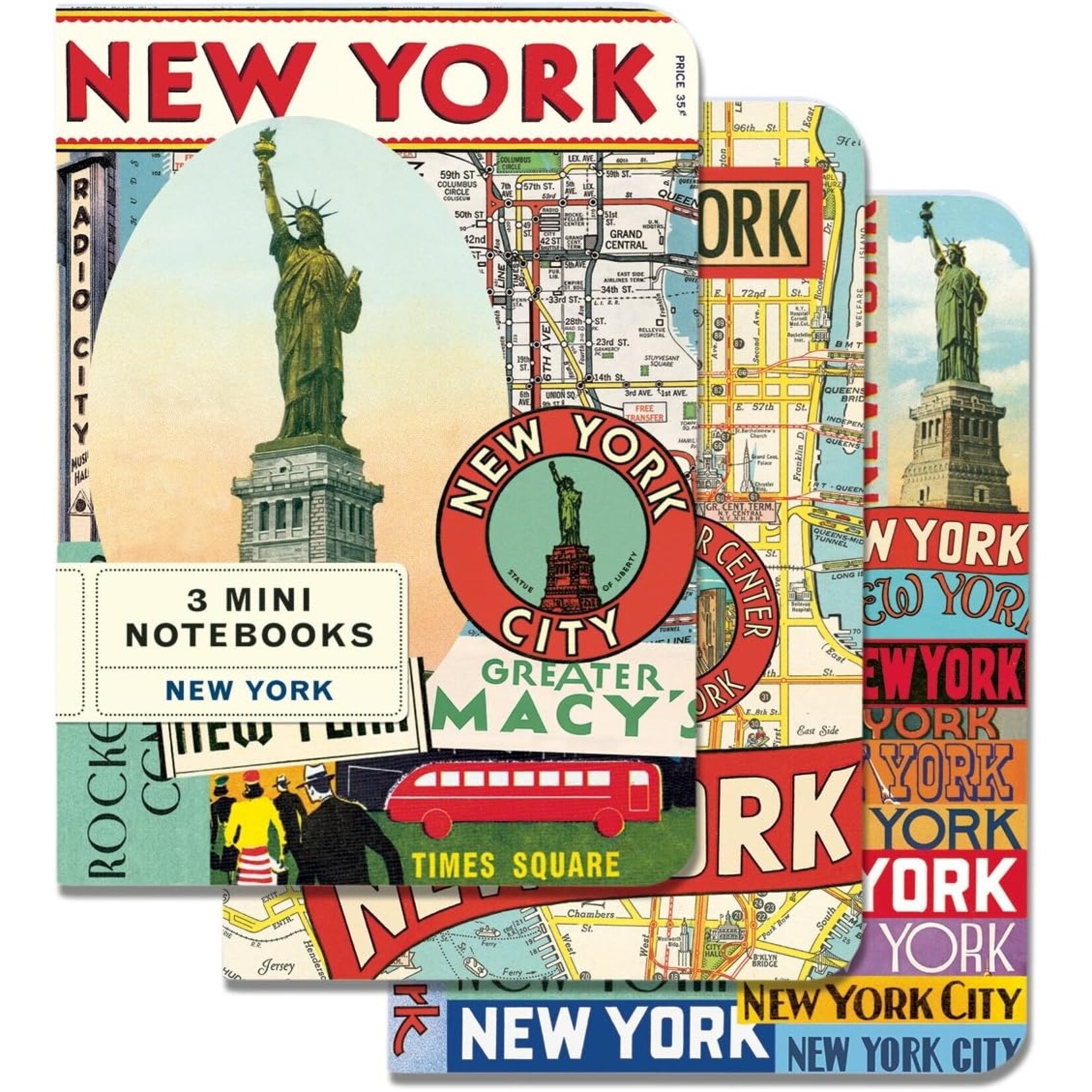 Cavallini Papers NYC 3 Mini Notebooks