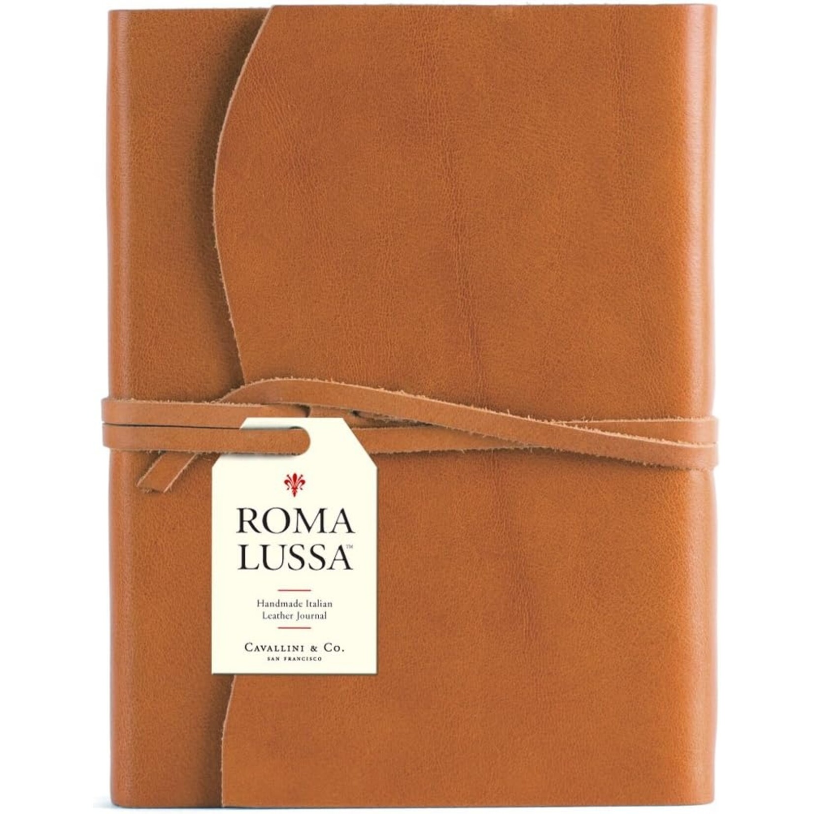 Cavallini Papers Journal Roma Lussa Saddle Tan Leather