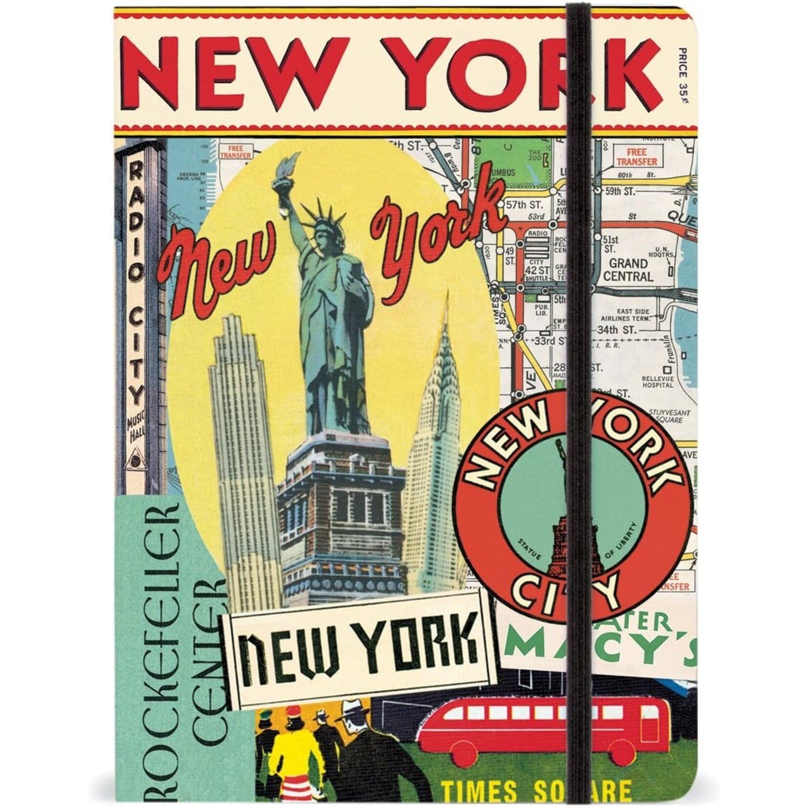 Cavallini Papers New York City Map Large Notebook