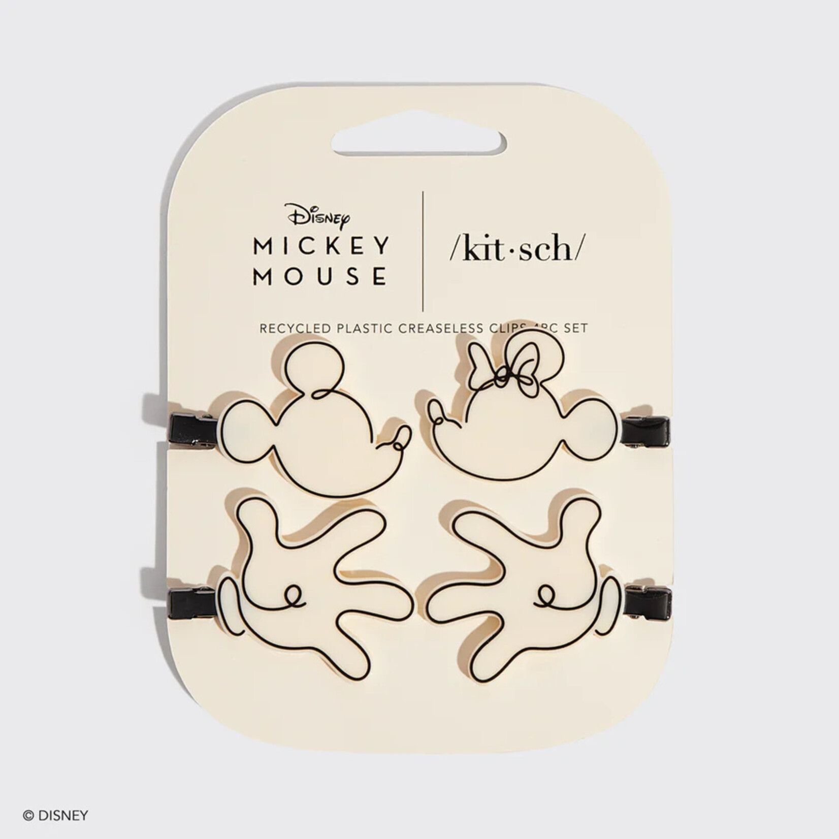 KITSCH Kitsch & Mickey and Minnie Recycled Creaseless Clips Set