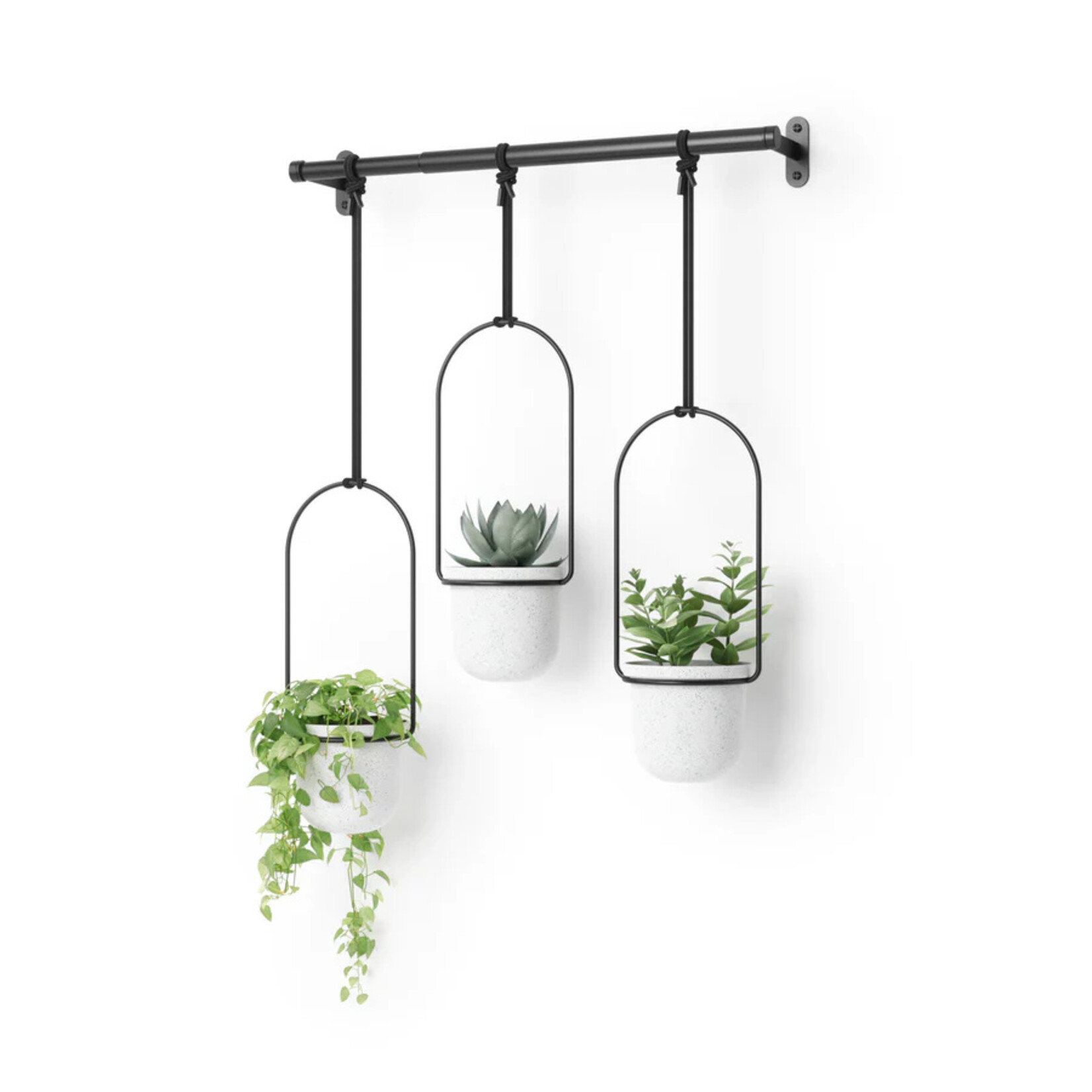 Triflora Hanging Planter White SET OF 3