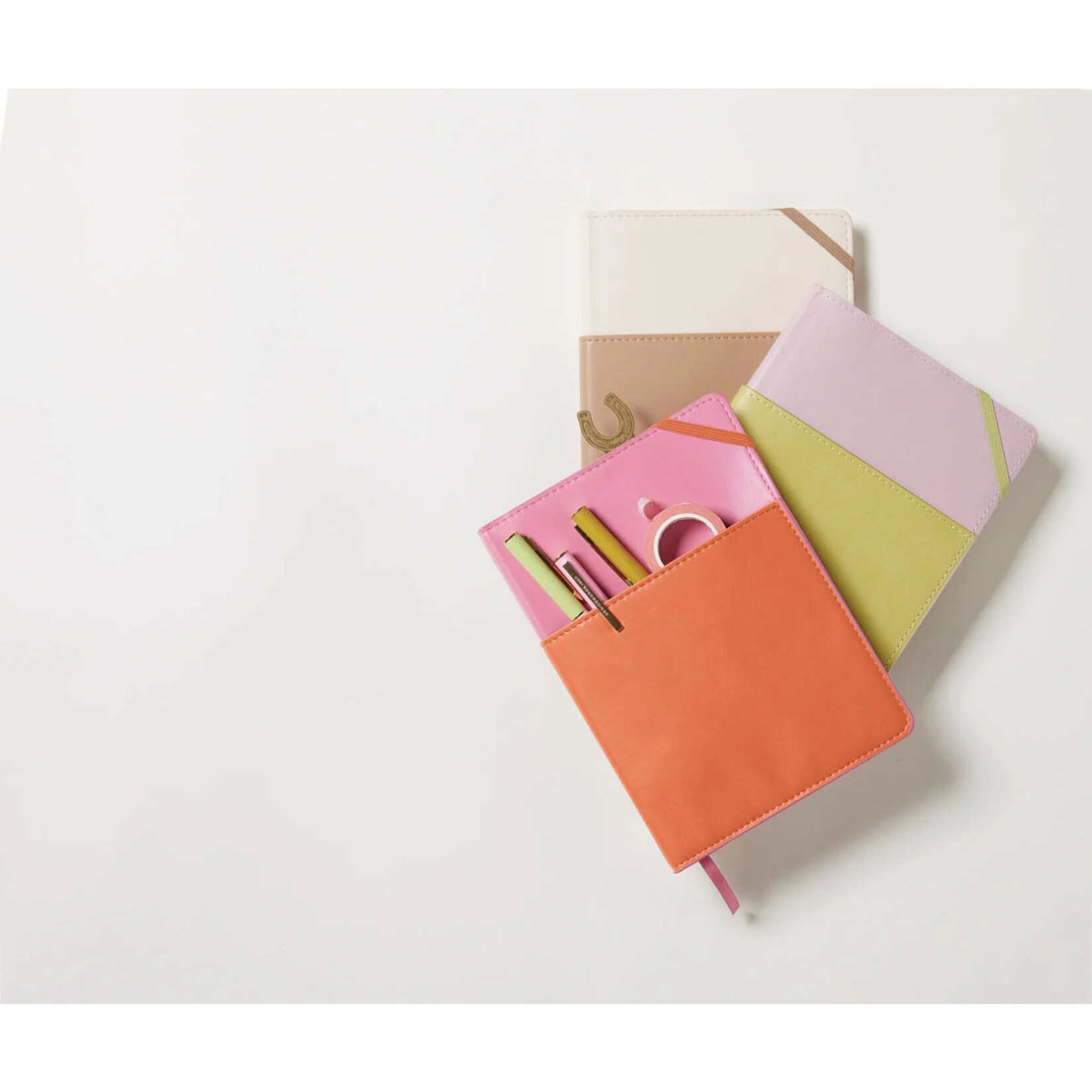 Designworks Ink Pink + Chili Vegan Leather Pocket Journal