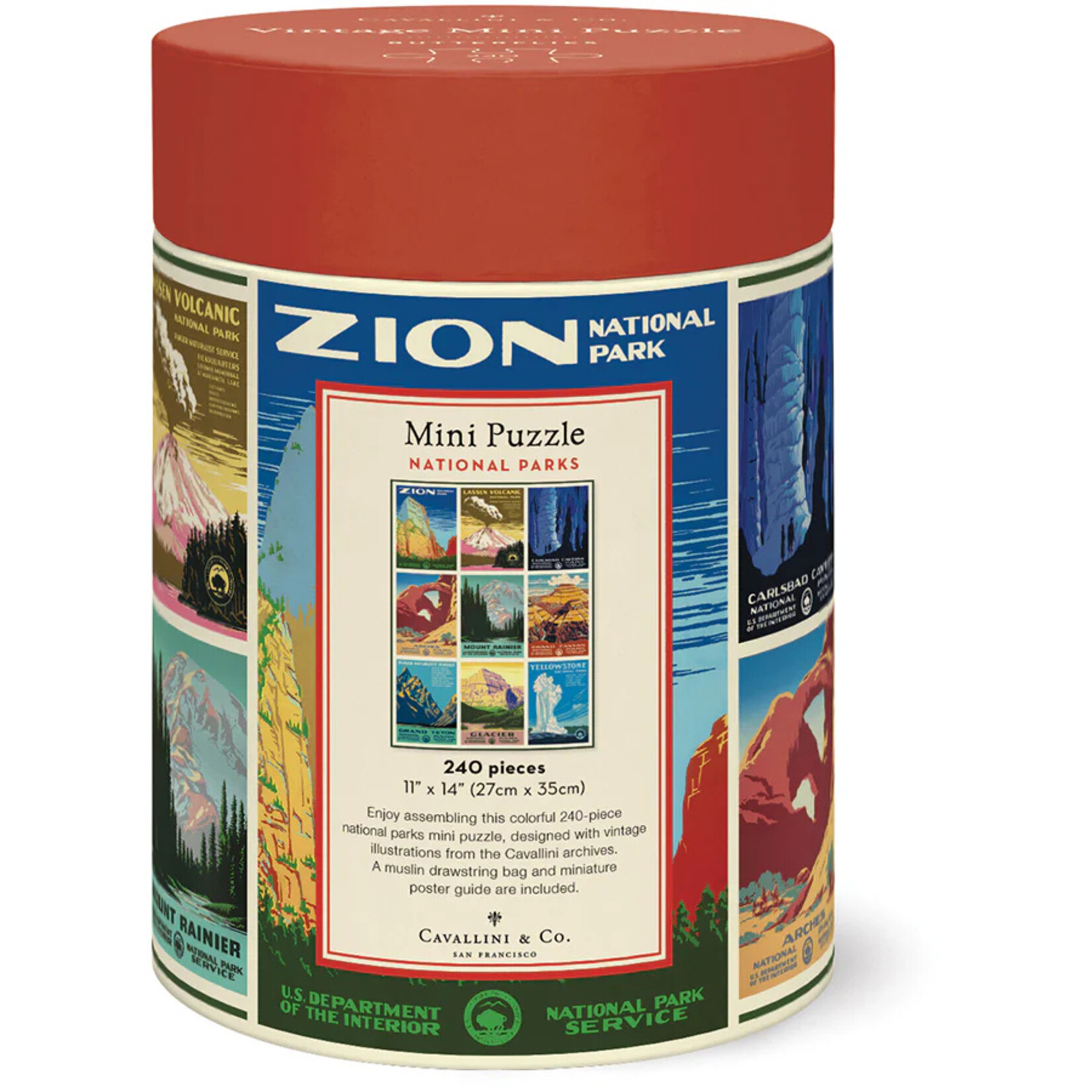 Cavallini Papers National Parks 240 pc Mini Puzzle