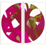 Zoe Bios Creative Malta Globe Diptych Fuchsia (20x40 per piece)