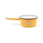 Crow Canyon Home CCH Enamel Sauce Pot w Spout- Mustard Yellow