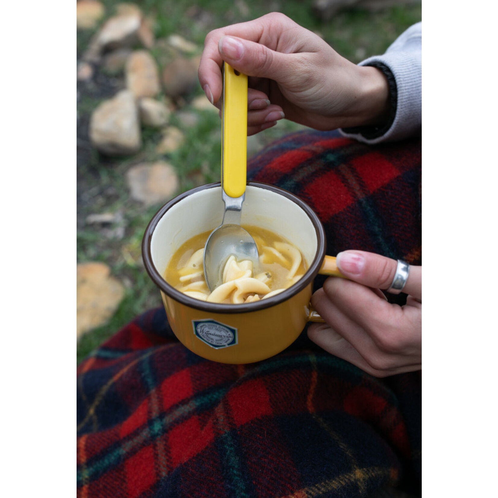 Crow Canyon Home CCH Enamel Soup Mug- Mustard Yellow